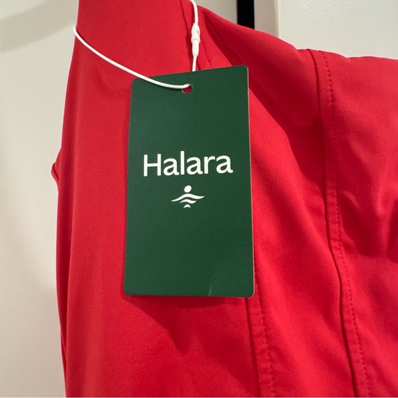 NWT Halara Softlyzero Red Airy Square Neck Corset Slit Bodycon Dress, Size Small - Picture 6 of 8